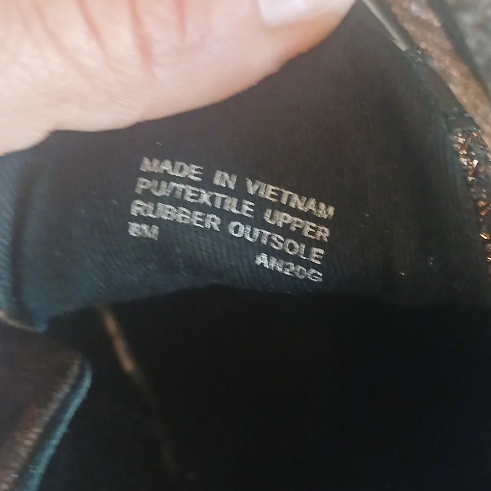 Michael Kors Womwns Soze 8 Sneakers in Black and Brown Glitter Bronze